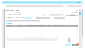 Sistema administrativo para la gestion de ordenes de compra y produccion